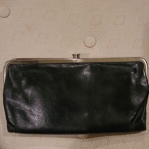 Elegant Black Leather Clutch